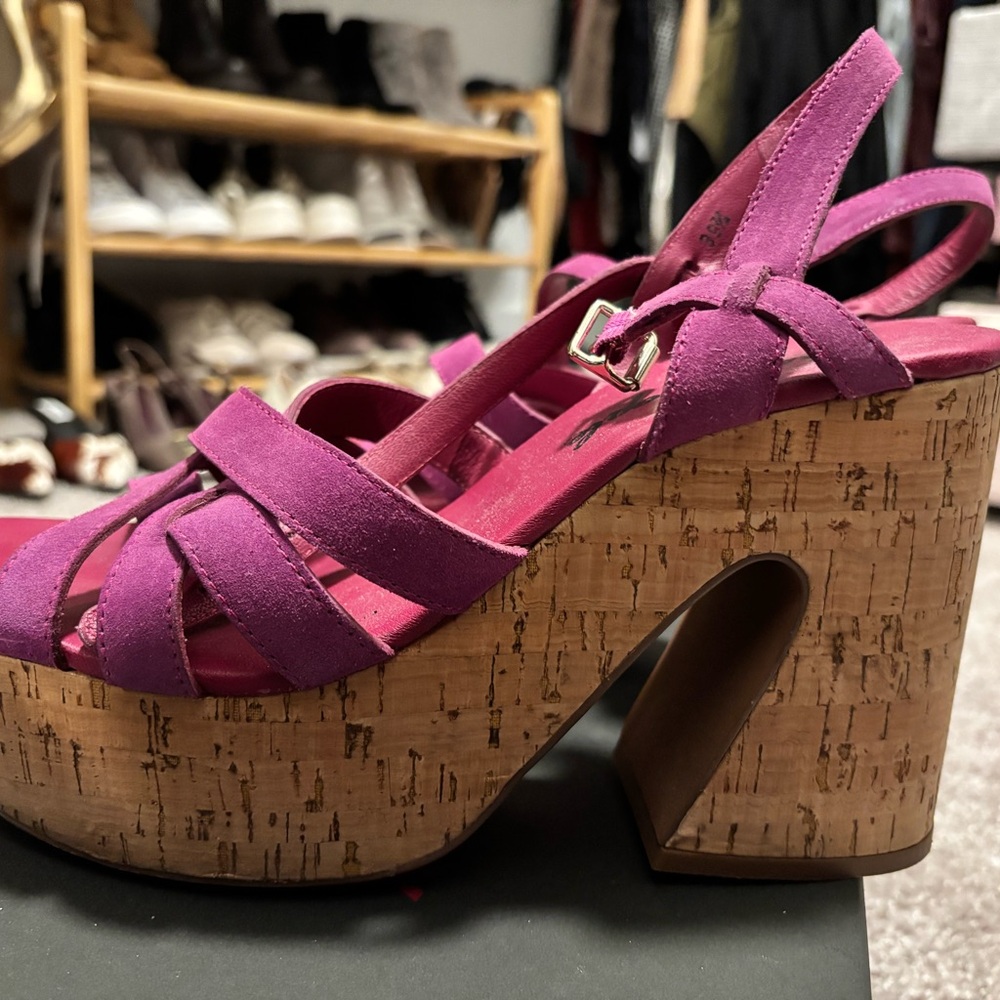 Free People Elegant Purple Platform Sandals 39.5